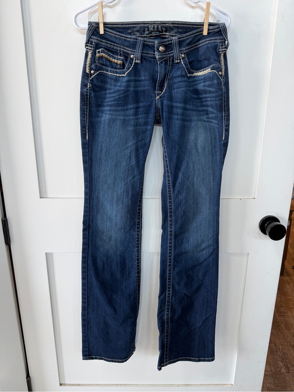 Ariat Turquoise Jeans 27 Long tall 34” inseam
